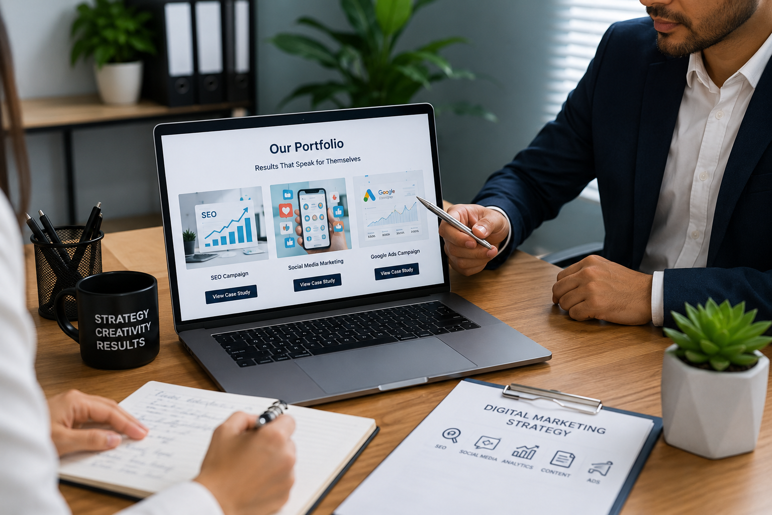 Review a digital marketing agency portfolio before hiring in Kota